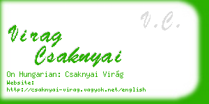 virag csaknyai business card